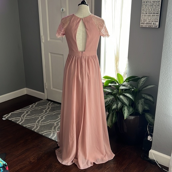JJ’s House Floor Length Dusty Rose Maxi Dress - Picture 5 of 9